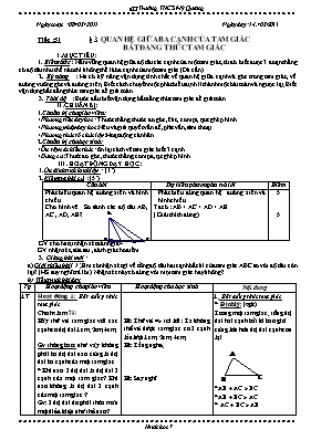 Giáo án Hình học 7 - Tuần 29 - Trường THCS Mỹ Quang